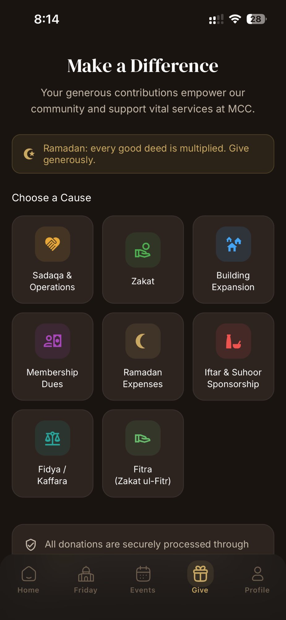 Give - Choose a Cause